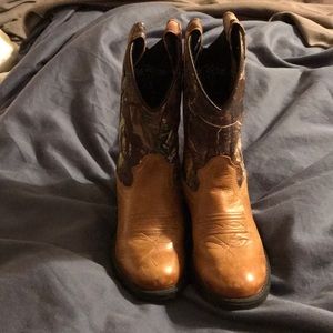 Camouflage Leather Cowboy Boots